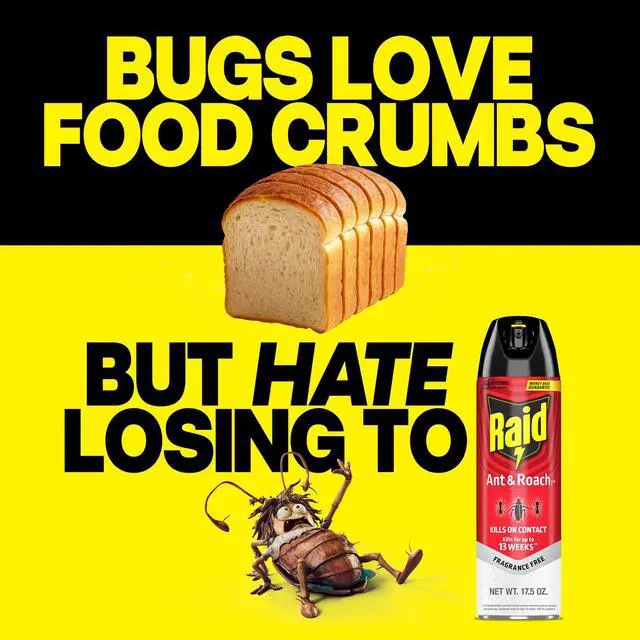 Alt view image 3 of 6 - Raid Ant & Roach Insect Killer, Fragrance Free Bug Spray, Insect Spray, 17.5 oz, 2 Count