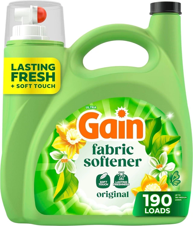 Main image of Gain, Liquid Laundry Fabric Softener, Laundry Conditioner, Long Lasting Scent, Softens, Freshness, Helps with Static & Wrinkles, Original Scent, 140 fl oz (Packaging May Vary)