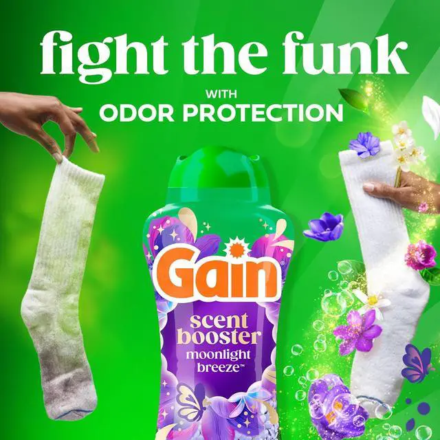 Alt view image 4 of 7 - Gain In-Wash Laundry Scent Booster Beads Long-Lasting Fresh Scent Beads All Day Freshness and Odor Protection, Moonlight Breeze Scent, 30.1 oz (Packaging May Vary)