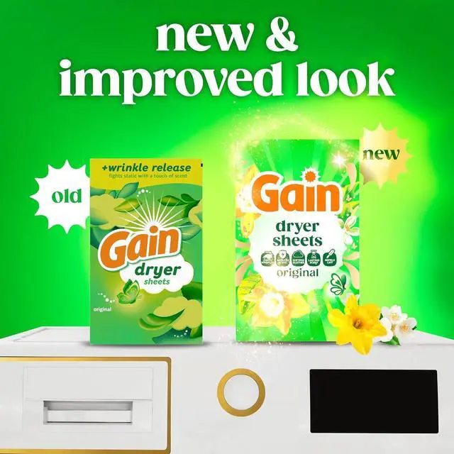 Alt view image 2 of 6 - Gain, Laundry Dryer Sheets, Fabric Softener Wrinkle Reducing Anti Static Sheets, Original Scent, 240 Count (Packaging May Vary)
