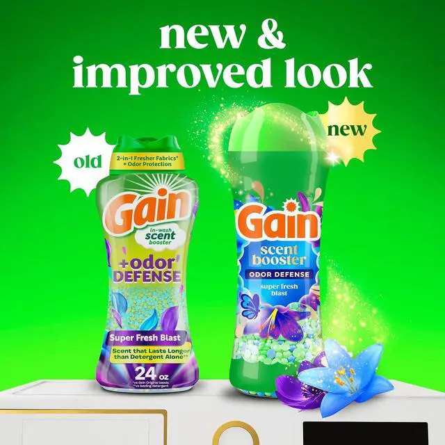 Alt view image 2 of 6 - Gain In-Wash Laundry Scent Booster Beads Long-Lasting Fresh Scent Beads All Day Freshness and Odor Protection, Super Fresh Blast Scent, 21.1 oz (Packaging May Vary)