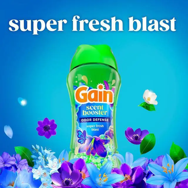 Alt view image 3 of 6 - Gain In-Wash Laundry Scent Booster Beads Long-Lasting Fresh Scent Beads All Day Freshness and Odor Protection, Super Fresh Blast Scent, 21.1 oz (Packaging May Vary)
