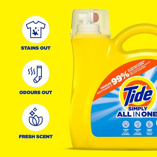 Alt view image 5 of 7 - Tide Simply All-In-One Liquid Laundry Detergent, Refreshing Breeze Scent, 128 Loads, 168fl oz