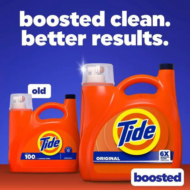Alt view image 5 of 6 - Tide Liquid Laundry Detergent, Original Scent, 125 fl oz, 100 Loads, Boosted Clean in Cold Water