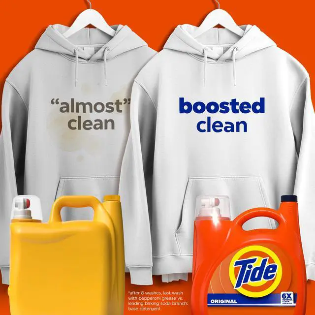 Alt view image 4 of 6 - Tide Liquid Laundry Detergent, Original Scent, 125 fl oz, 100 Loads, Boosted Clean in Cold Water