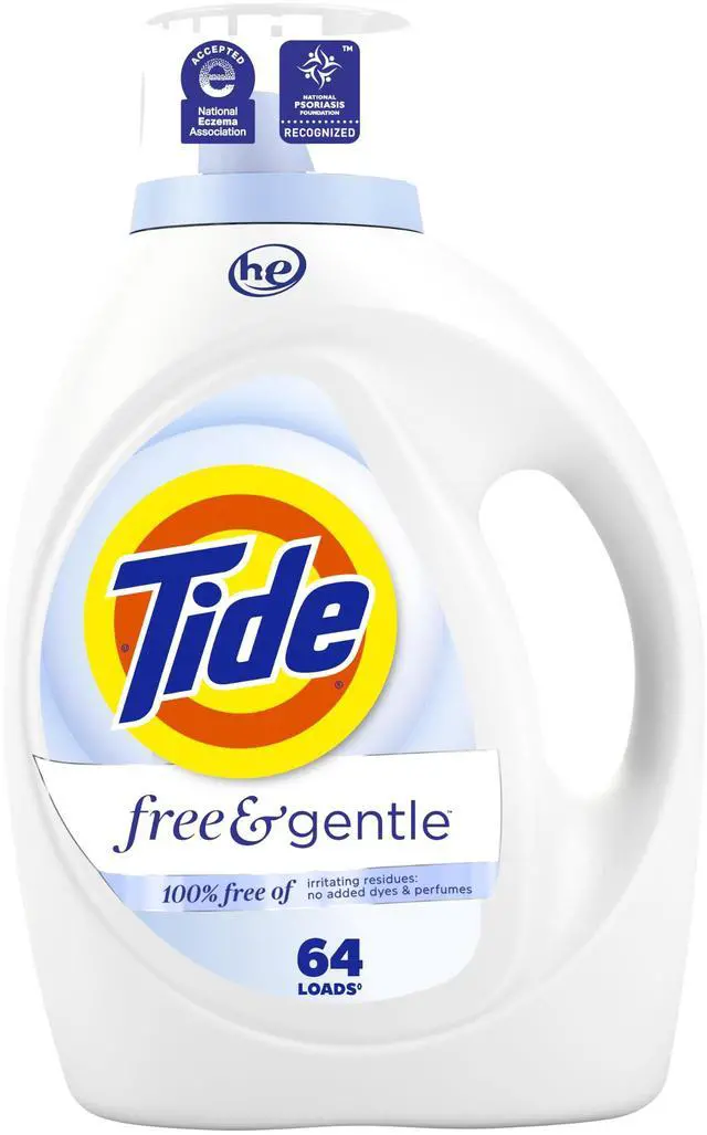 Main image of Tide Free & Gentle Liquid Laundry Detergent, 64Loads, 84Fl Oz