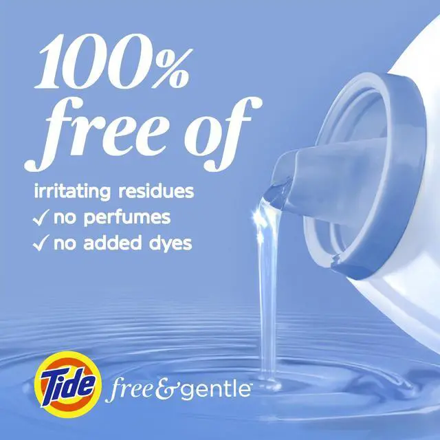 Alt view image 3 of 7 - Tide Free & Gentle Liquid Laundry Detergent, 64Loads, 84Fl Oz