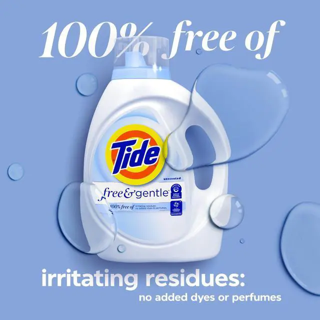 Alt view image 2 of 7 - Tide Free & Gentle Liquid Laundry Detergent, 64Loads, 84Fl Oz