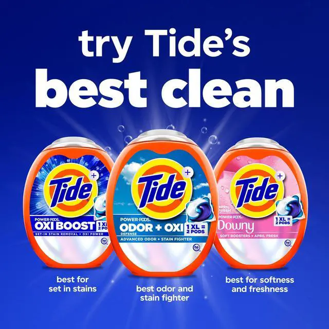 Alt view image 2 of 6 - Tide Odor Defense + Oxi Laundry Detergent Pacs, 45 Count, Original Scent, Advanced Odor + Stain Fighter
