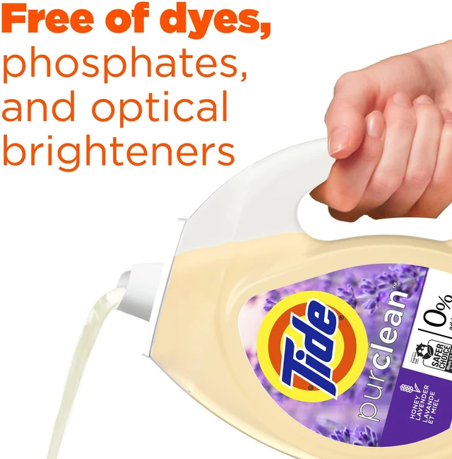 Alt view image 6 of 7 - Tide Purclean HE, 63Fl Oz, 48Loads, Deep Cleaning Concentrated Liquid Laundry Detergent, Honey Lavender Scent