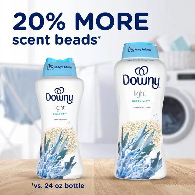 Alt view image 6 of 7 - Downy Light Laundry Scent Booster Beads, Ocean Mist, 30.1OZ, In-Wash Fabric Beads