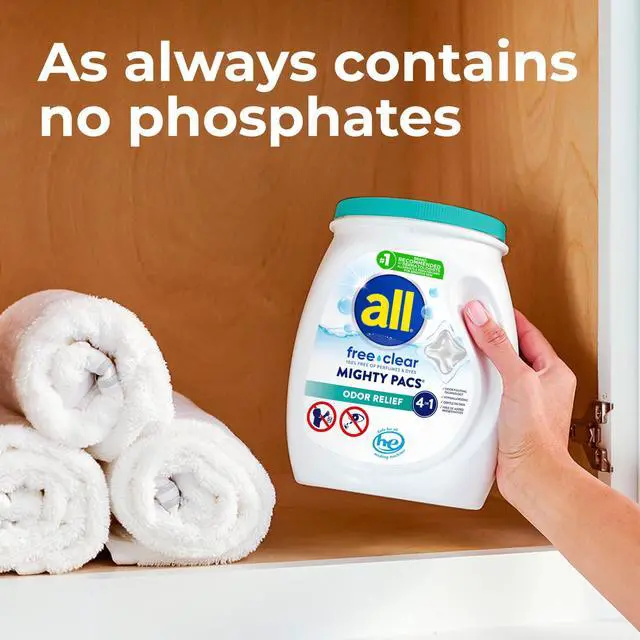 Alt view image 4 of 6 - All MIGHTY Pacs Laundry Detergent for Sensitive Skin, Odor Relief, 56 Count