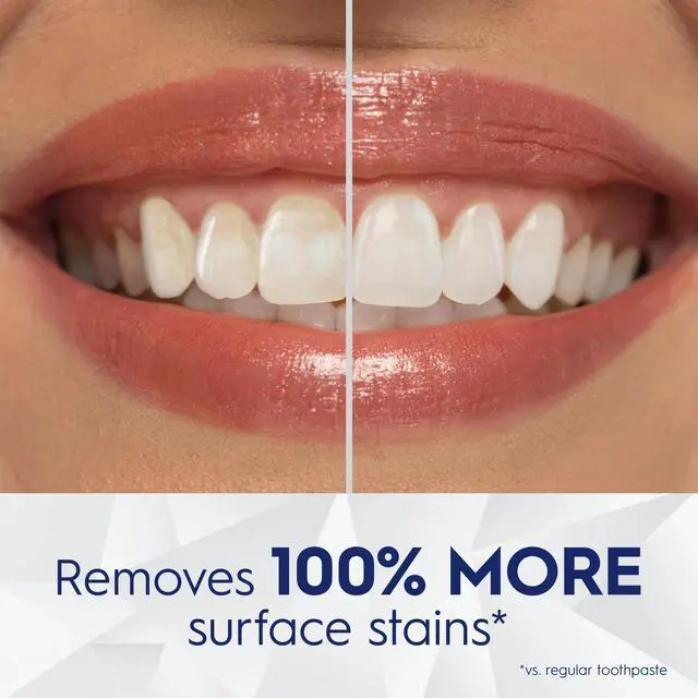 Alt view image 3 of 6 - Crest 3D White Brilliance Bright Mint Teeth Whitening Toothpaste, 4.3 oz Pack of 3, 100% More Surface Stain Removal, 24 Hour Active Stain Prevention, Whiter Teeth in 3 Da