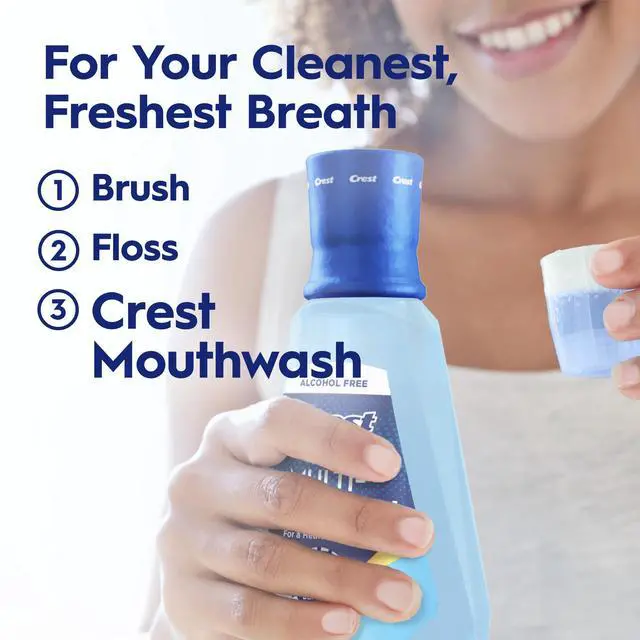 Alt view image 2 of 6 - Crest Pro Health Multi-Protection Mouthwash 1L 2 Pack, Alcohol Free, Fluoride, Enamel Repair, Breath Freshener, Anti Cavity, Bad Breath Treatment for Adults, with CPC