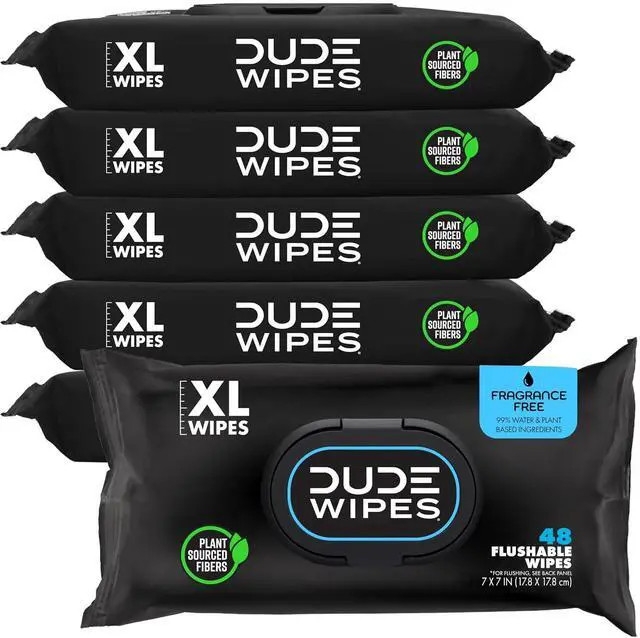 Main image of DUDE Wipes Unscented Adult Flushable Wet Wipes for Sensitive Skin, 288 Count