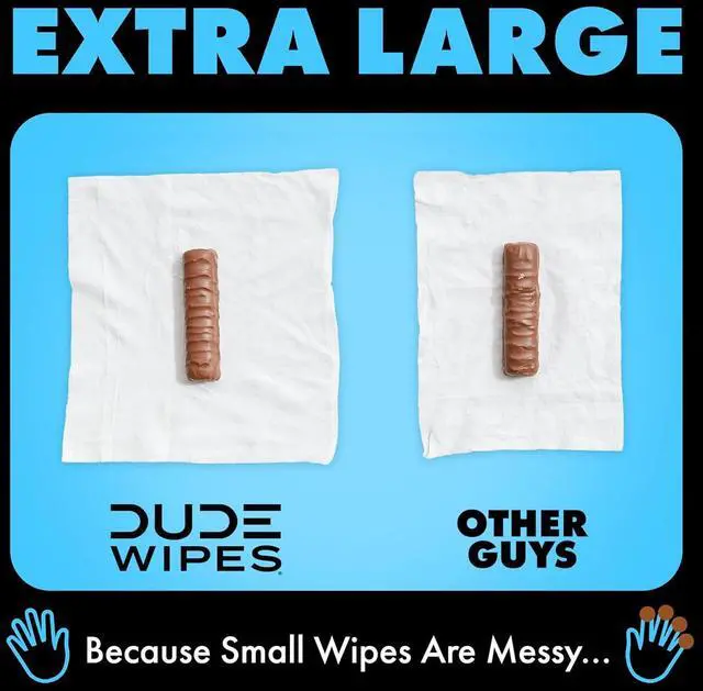 Alt view image 4 of 6 - DUDE Wipes Unscented Adult Flushable Wet Wipes, Sensitive Skin, 144 Count