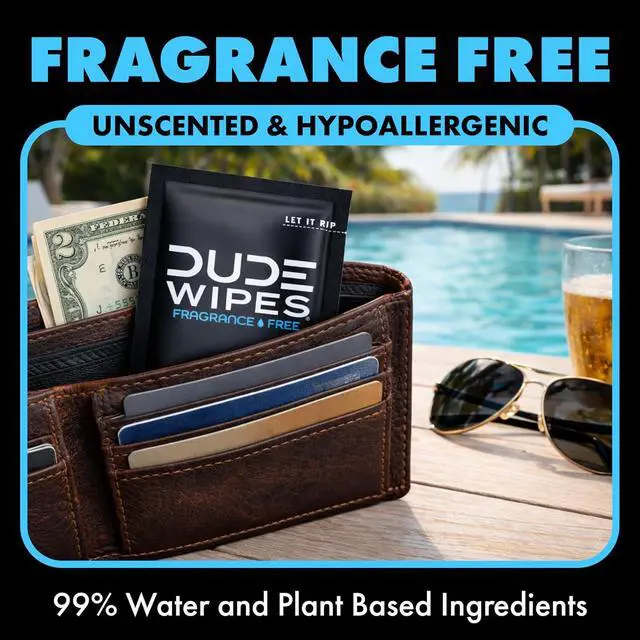 Alt view image 6 of 6 - DUDE Wipes On-The-Go Unscented Adult Flushable Travel Wipes, 30 Count
