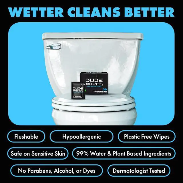 Alt view image 2 of 6 - DUDE Wipes On-The-Go Unscented Adult Flushable Travel Wipes, 30 Count