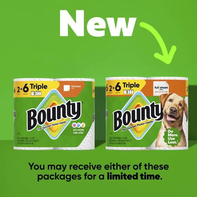 Alt view image 6 of 7 - Bounty Full Sheet Paper Towels, 2 Triple Rolls = 6 Regular Rolls, White