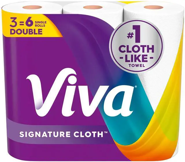 Main image of Viva Signature Cloth Paper Towels, 3 Double Rolls, 86 Sheets per Roll