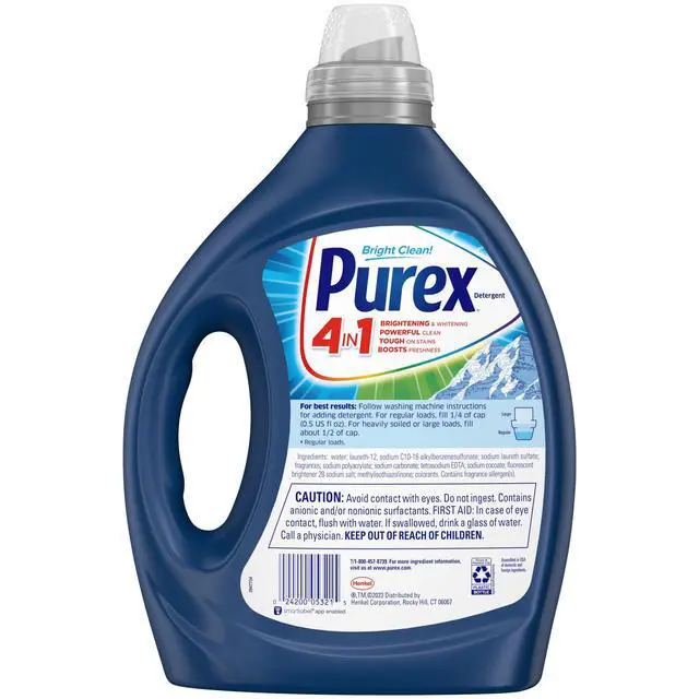 Alt view image 6 of 6 - Purex Liquid Detergent Fresh Mountain Breeze 82.5 Fl Oz 165 Loads