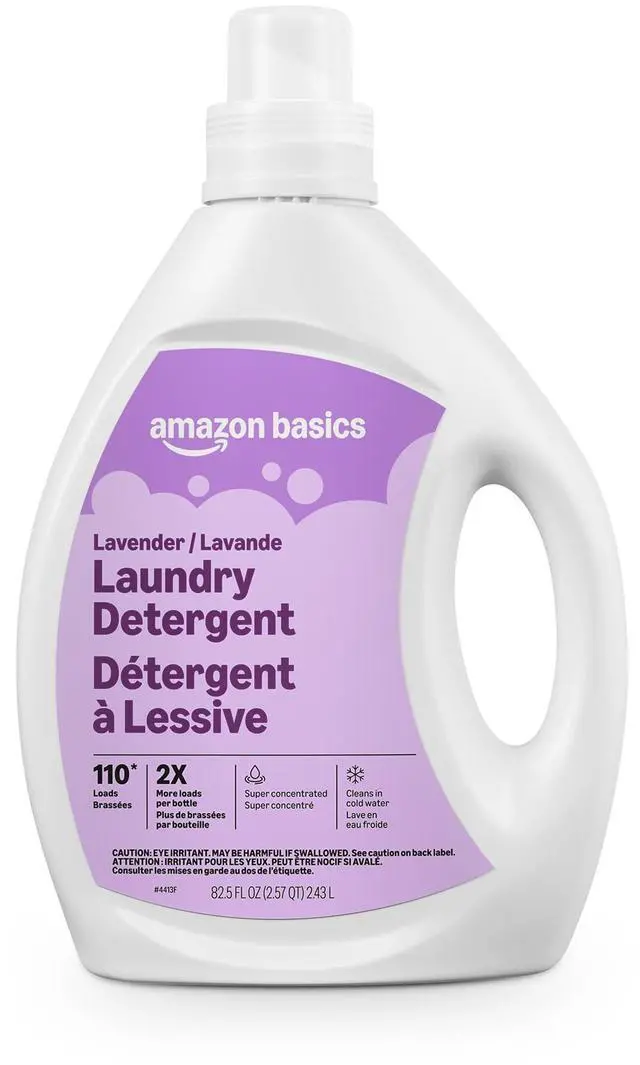 Main image of Amazon Basics Concentrated Liquid Laundry Detergent, Lavender, 110 Loads, 82.5 Fl Oz