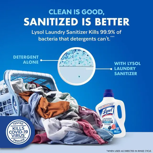 Alt view image 6 of 6 - Lysol Laundry Sanitizer Additive, Crisp Linen, 90oz