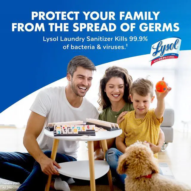 Alt view image 2 of 6 - Lysol Laundry Sanitizer Additive, Free & Clear, Unscented, 0% Bleach, 90 Fl Oz (Pack of 1)