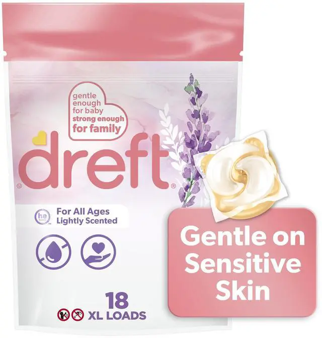 Main image of Dreft Laundry Detergent XL Pacs, Light Scent Lavender, 18 Count