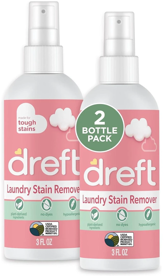 Main image of Dreft Hypoallergenic Baby Stain Remover Spray, Travel Size, 3 Fl Oz (Pack of 2)