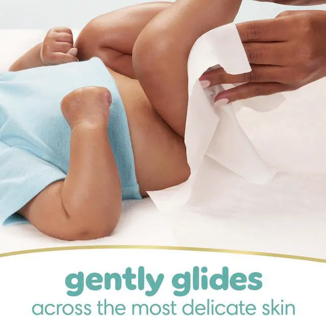 Alt view image 2 of 6 - Pampers Sensitive Baby Wipes 168 Count (3 Flip-Top Packs) Water Based Hypoallergenic Fragrance Free Unscented Multi-Use