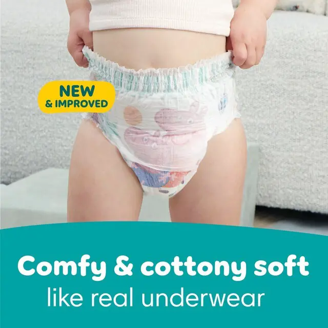 Alt view image 4 of 6 - Easy Ups Girls & Boys Potty Training Pants, Size 4 (2T3T), 25 Count, Peppa Pig, 100% Leakproof Day and Night, Hypoallergenic