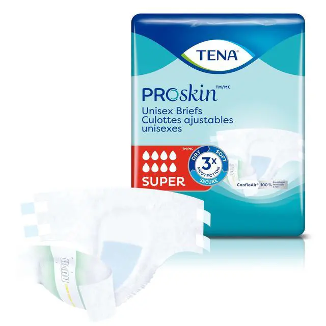 Alt view image 5 of 7 - TENA Proskin Super Briefs Incontinence Unisex Large 14 ct