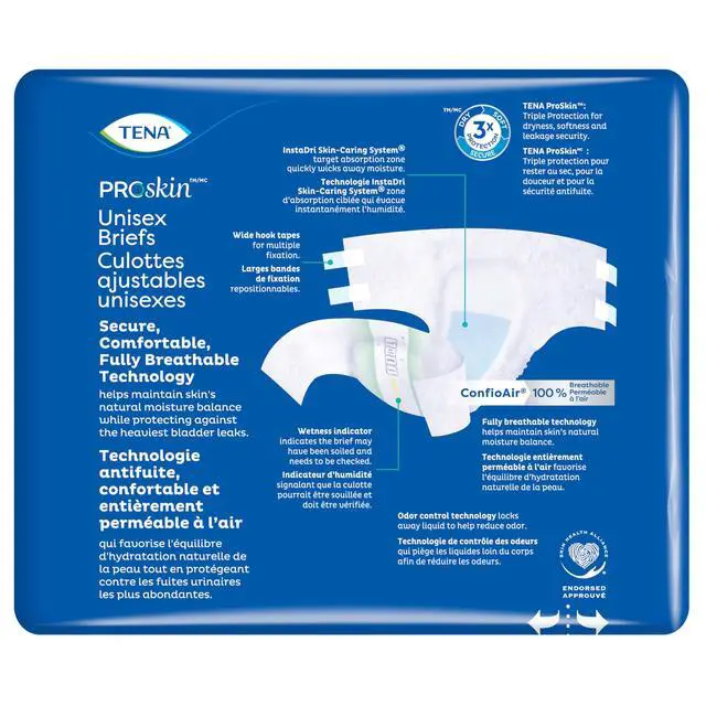 Alt view image 4 of 7 - Tena Proskin Super Briefs Incontinence Adult Diapers, Unisex, XL, 12-Count