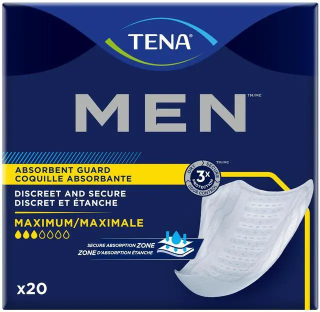 Main image of Tena Maximum Absorbency Incontinence Guards for Men, 20ct