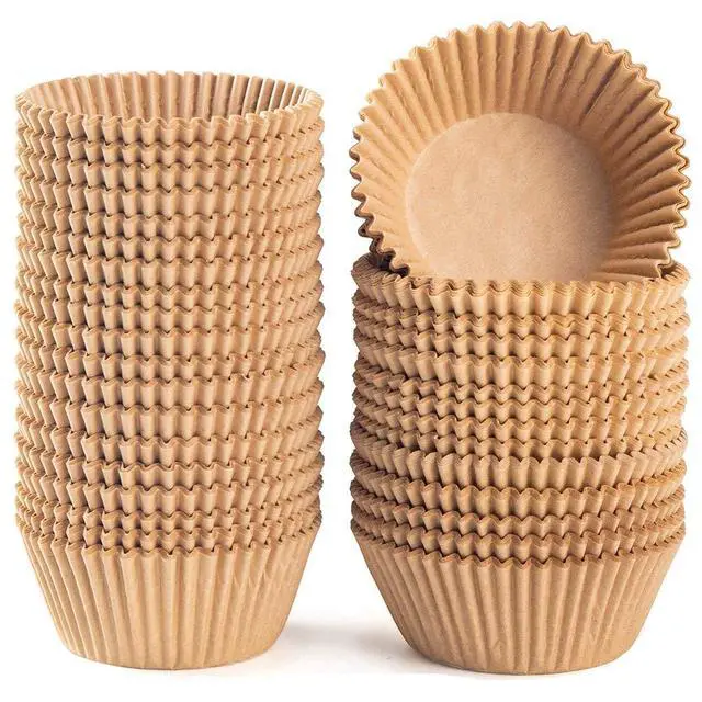 Main image of Caperci 500 Count Standard Natural Cupcake Liners, Greaseproof Paper, Food Grade, Odorless, for Cupcakes, Muffins, Nuts