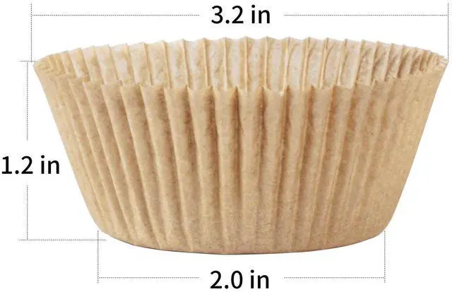 Alt view image 7 of 7 - Caperci 500 Count Standard Natural Cupcake Liners, Greaseproof Paper, Food Grade, Odorless, for Cupcakes, Muffins, Nuts