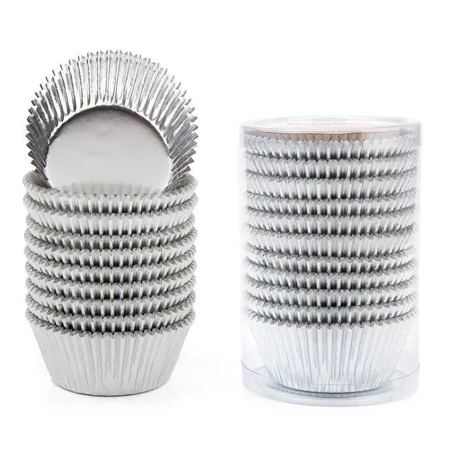 Alt view image 4 of 7 - Gifbera Standard Silver Foil Cupcake Liners, 200Count