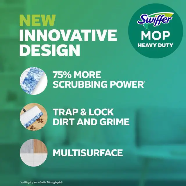 Alt view image 6 of 7 - Swiffer Heavy Duty Dry Wet Multi-Surface Cloth Refills for Floor Mopping and Cleaning, Fresh Scent, 20 Count