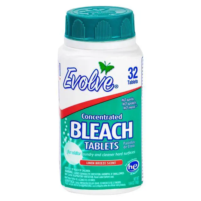 Alt view image 3 of 7 - Evolve Concentrated Bleach Tablets, Linen Breeze Scent, 5.64 oz, 32 Count (3 Pack)