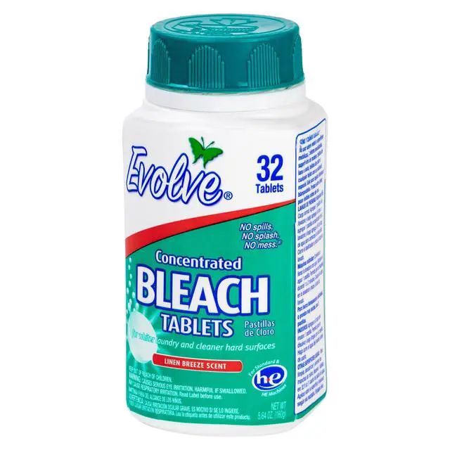 Alt view image 7 of 7 - Evolve Concentrated Bleach Tablets, Linen Breeze Scent, 5.64 oz, 32 Count (3 Pack)