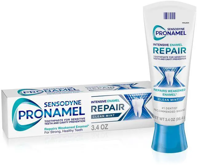 Main image of Sensodyne Pronamel Intensive Enamel Repair Sensitive Toothpaste for Adults, Clean Mint, 3.4 oz