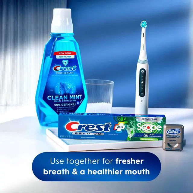 Alt view image 5 of 6 - Crest Premium Plus Scope Outlast Fluoride Toothpaste, Mint, 5.2 oz (3-Pack) Long-Lasting Freshness & Cavity Protection