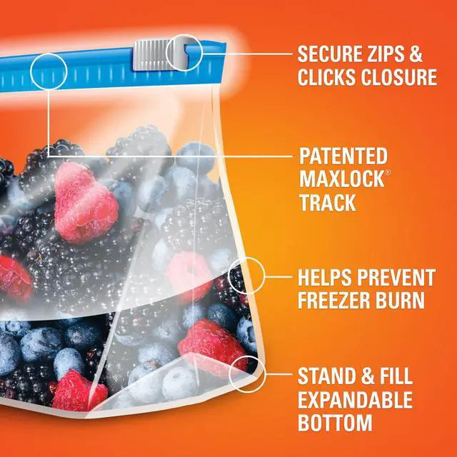 Alt view image 4 of 6 - Hefty Slider Freezer Bags, Quart Size, 74 Count