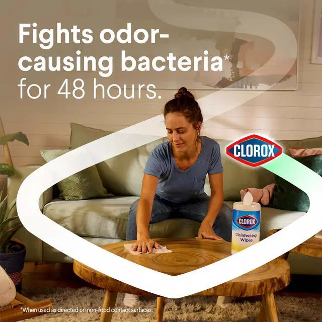 Alt view image 4 of 6 - Clorox Disinfecting Cleaning Wipes Flex Pack, Bleach Free, Crisp Lemon, 75 Count (Pack May Vary)