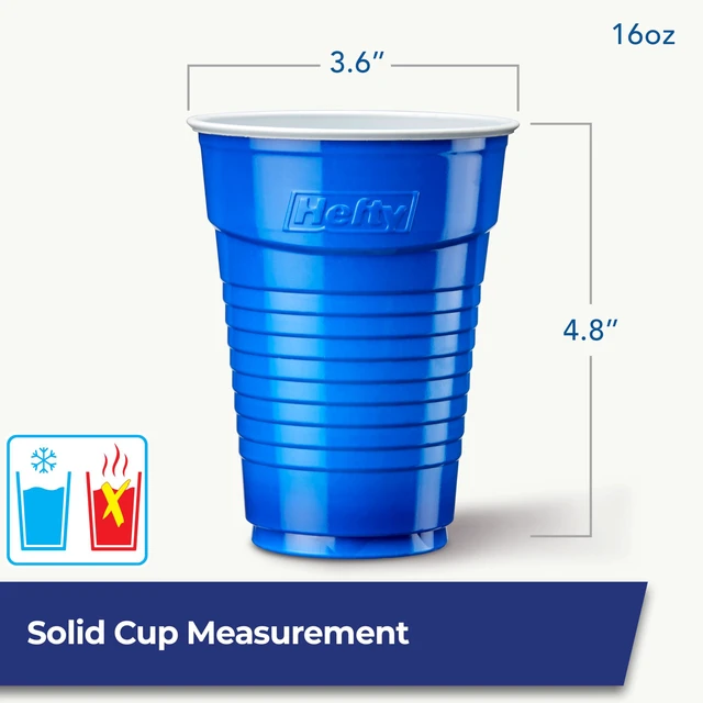Alt view image 2 of 6 - Hefty Party On Disposable Party Cups, Patriotic Color Pack, 76ct