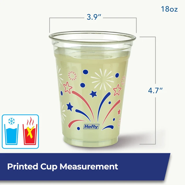 Alt view image 4 of 6 - Hefty Party On Disposable Party Cups, Patriotic Color Pack, 76ct