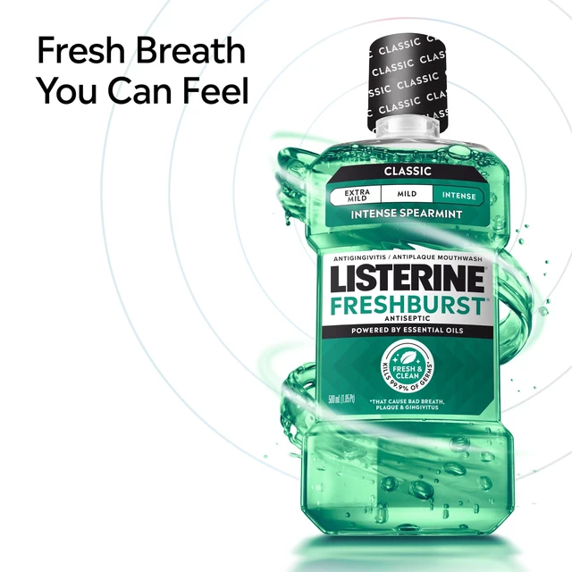 Alt view image 3 of 5 - Listerine Freshburst Intense Antiseptic Mouthwash, Intense Spearmint, 1.5L