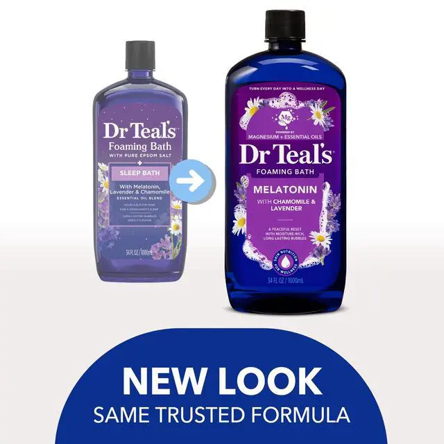 Alt view image 5 of 6 - Dr Teal's Sleep Bath Foaming Bath with Melatonin, Lavender & Chamomile Essential Oils, 34fl oz