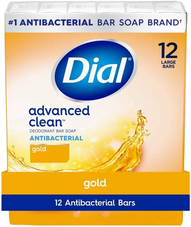 Main image of Dial Gold Antibacterial Deodorant Bar Soap, Advanced Clean Deep Cleanse, 4 oz, 12 Bars